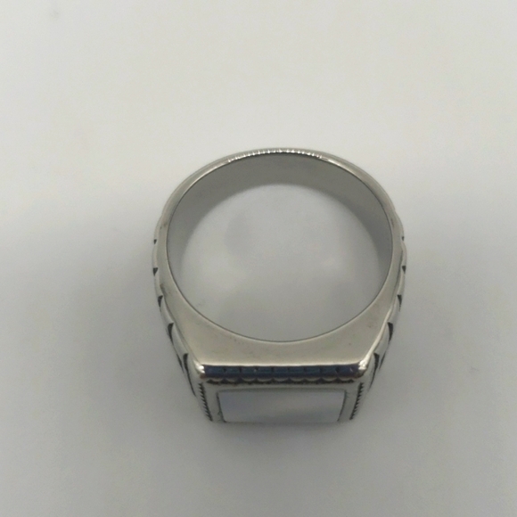 2018- Mother Of Pearl Handmade Men's Ring Size 13 1/2 NWT - Picture 7 of 8